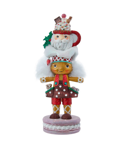 Bonhomme en pain d'épice de 12 pouces avec chapeau de tasse du Père Noël et casse-noisette, par Hollywood Nutcrackers™