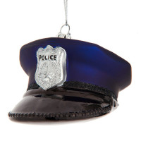 Ornement en verre, chapeau de police.