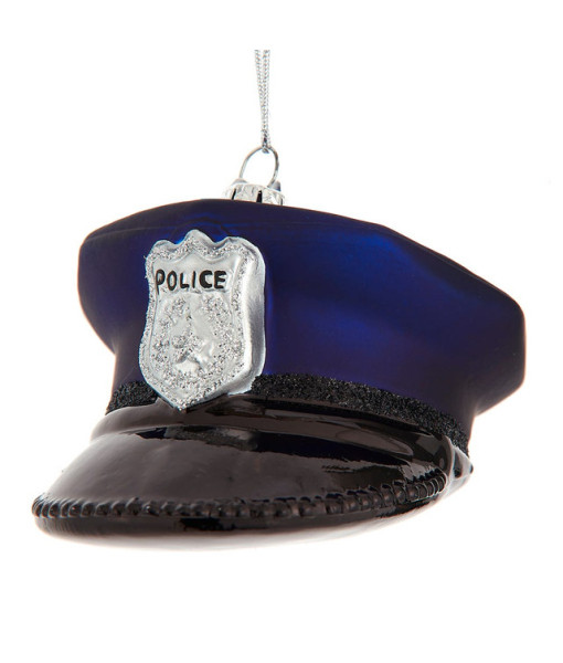 Ornement en verre, chapeau de police.