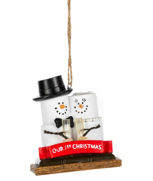Ornement S'mores - Notre 1er Noël.