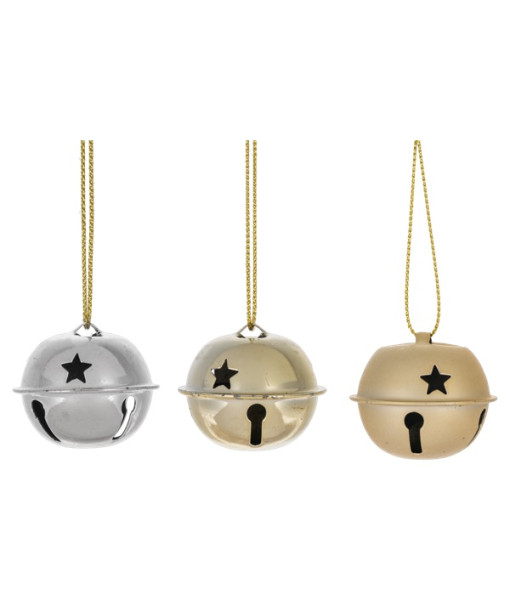 Ornement en métal, coffret d'ornements clochettes (ensemble de 9 pièces).