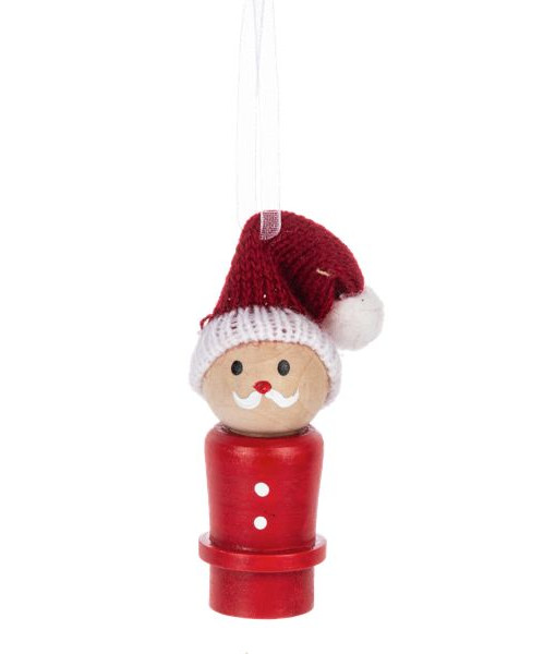 Ornement en bois, icône de Noël rétro en bois, Père Noël