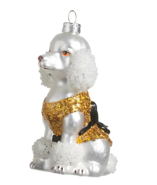 Ornement en verre, caniche élégant.