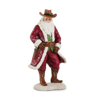 Pièce de table. Figurine du Père Noël cowboy.