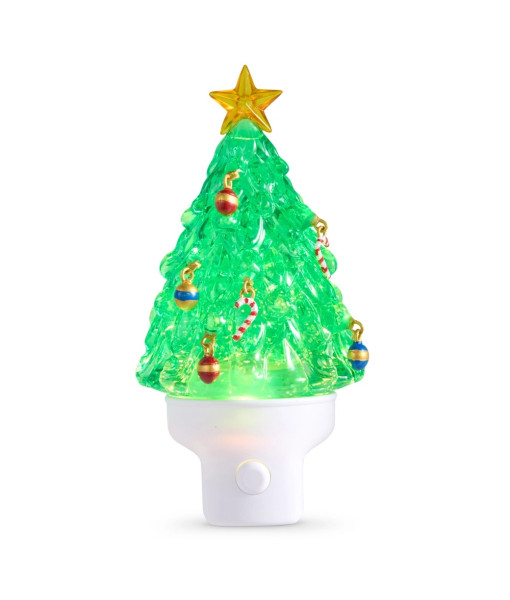 Veilleuse de Noël en forme de sapin scintillant