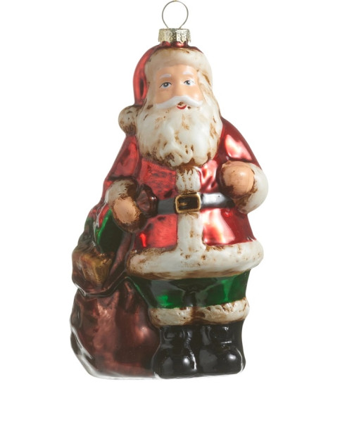 Ornement en verre, Père Noël antique.
