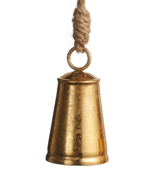 Ornement en métal, cloche en or